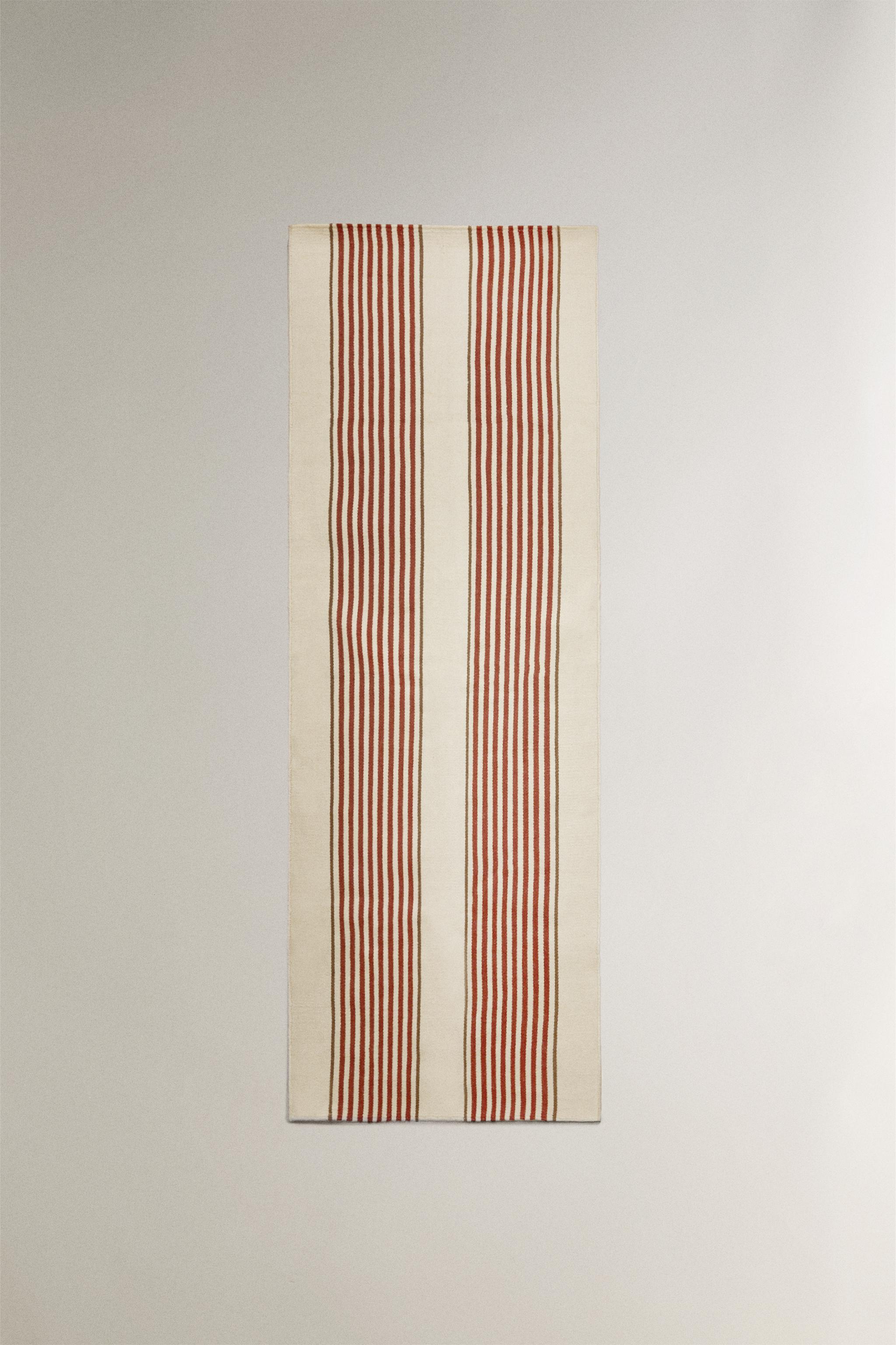 TAPIS JUTE ET COTON RAYURES